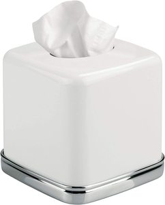 Meilleure vente Boîte à mouchoirs en métal de luxe faite à la main conception de couleur personnalisée blanc avec fonction de suspension en gros - Product Image 1