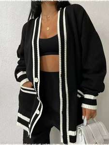 Suéter Cárdigan Griego Ligero de Punto Acrílico y Algodón Personalizado al por Mayor OEM ODM para Mujer, Estilo Universitario Alpha Kappa AKA - Product Image 5