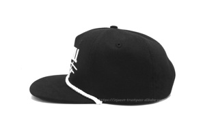 Haute qualité 5 panneaux corde Snapback casquettes broderie personnalisée ajustement structuré Logo personnalisé pour la fabrication de chapeaux ODM Vietnam - Product Image 4