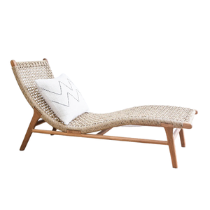 Tumbona de cuerda de madera de teca Tata - Product Image 2