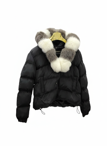 เสื้อโค้ทขนสุนัขจิ้งจอกสุดหรูสำหรับฤดูหนาว ผู้หญิง ผ้าพลัฌนุ่มพิเศษ อุ่นหนา คุณภาพสูง แฟชั่นลำลองลายสวยงาม - Product Image 2