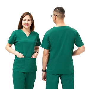 Conjuntos de uniformes médicos Sao Mai FMF enfermería con Pantalones rectos cómodos unisex de fabricante personalizado de Vietnam-Servicios OEM ODM - Product Image 2