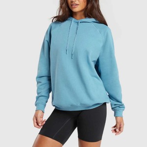 Sweat-shirt à capuche surdimensionné personnalisé pour femmes 100% coton respirant anti-rides anti-boulochage Logo avant - Product Image 1