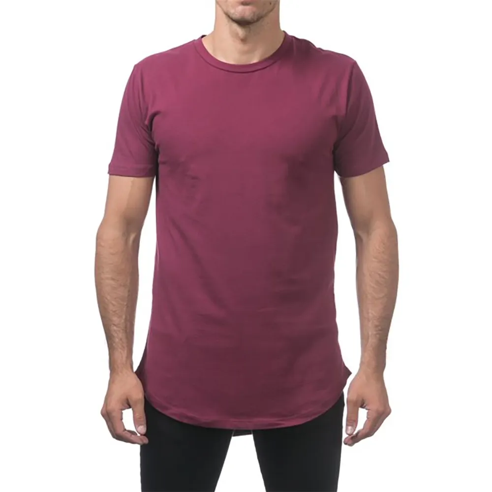 メンズカーブドヘム半袖Tシャツ2023カスタマイズされた高品質の最新デザインカーブドヘムメンズカーブドヘムシャツ
