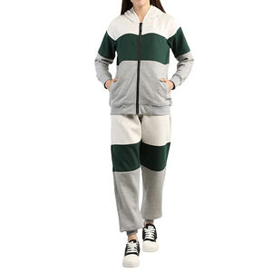 Chándal deportivo para mujer, tejido ligero, dobladillo elástico, material transpirable, chaqueta con cremallera, pantalones cónicos para correr y uso informal - Product Image 6