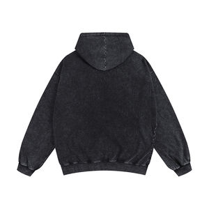 เสื้อฮู้ดแฟชั่นผ้าคอตตอนผ้า100% ปักลายมีซิปปกติผ้าเกล็ดปลา - Product Image 3