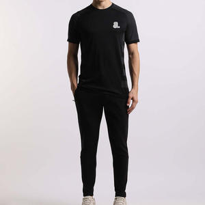 Camiseta de Manga Corta Raglán de Dos Colores Lisa Personalizada para Hombre, Camiseta de Béisbol de Manga Corta de Algodón al por Mayor - Product Image 1