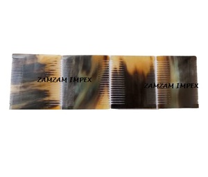 Dents fines et grossières antistatique corne naturelle peigne à moustache petite taille de poche personnalisé outil de toilettage de barbe personnalisé pour les hommes - Product Image 4