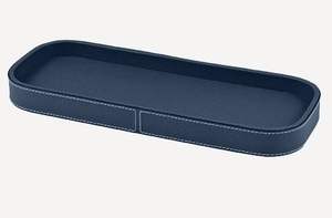 Bandeja de servicio de cuero contemporánea para multiusos con lados lisos y apariencia de gama alta para uso multiusos - Product Image 6