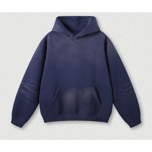 Nuevo estilo personalizado hombres holgado pulóver chándal invierno Sudadera con capucha conjunto con impresión 3D Color sólido sudadera OEM - Product Image 6