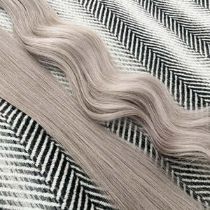 Extensions de cheveux à clipser 21 pouces S1 gris argenté Cheveux humains Remy 8-30 pouces - Product Image 4