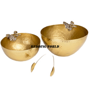 Cuenco de Metal para Chocolate Negro con Soporte Última Colección Cuenco Dulce Hecho a Mano Forma Redonda Cuenco Decorativo para Chocolate Nuevo - Product Image 5