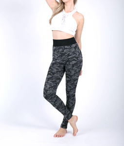 Leggings camouflage stretch pour femmes, confortables, taille mi-haute, leggings de fitness tissés, livraison directe - Product Image 2