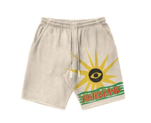 Ensemble T-shirt et short de survêtement pour homme, personnalisable, grande taille, 100% coton épais, délavé à l'acide, coupe oversize, collection été - Product Image 6