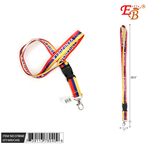 20.5" Venezuela <b>Lanyard</b> 600PCS 50DZ/CS Durable <b>Polyester</b> & Nylon Material - Product Image 1