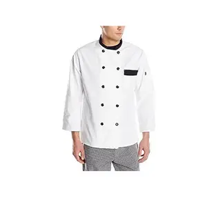 半袖和全袖套装厨师制服行政厨师外套男士制服灰色厨师外套
