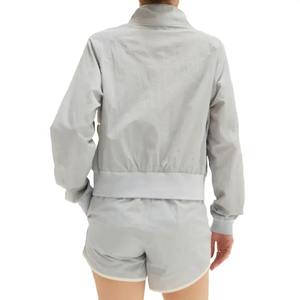 Survêtement de Sport en Nylon Polyester de haute qualité pour femmes en gros veste courte personnalisée pantalon coupe-vent ensemble fermeture à glissière court - Product Image 5