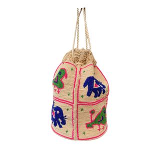 กระเป๋าคลัทช์ยาวแบบเปิดประดับลูกปัดทำมือส่วนตัวสำหรับผู้หญิง ปี 2025 กันน้ำ ผลิตจากไนลอน ส่งออกจากอินเดีย - Product Image 1