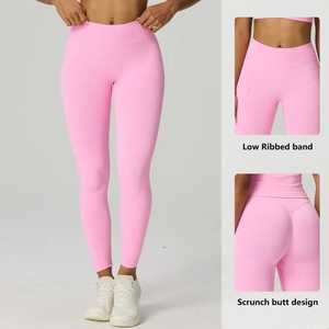 ชุดเล่นโยคะฟิตเนส2ชิ้นสำหรับเด็กผู้หญิงชุดเล่นโยคะไร้ตะเข็บผ้ายืดหยุ่นสูงมาใหม่ - Product Image 4