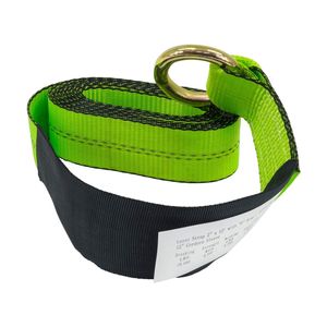 สายรัดล้อแบบวินซ์ 2 นิ้ว x 12 ฟุต พร้อมห่วงโอริง สายรัดนิรภัยสีเขียวสะท้อนแสง ผลิตจากโพลีเอสเตอร์ สำหรับยึดยางรถยนต์ รับน้ำหนักได้ 10,000 ปอนด์ - Product Image 3
