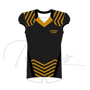 Camiseta de Fútbol Americano al por Mayor de Alta Calidad, 16 Paneles, Manga Corta, Secado Rápido, Anti-UV, Nombre del Equipo Personalizado, Unisex - Product Image 4