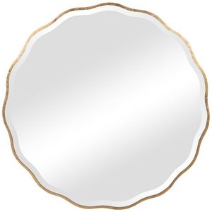 Style simple Cadre en métal irrégulier couleur or fini miroir de décoration murale suspendu pour salle de bain décoration intérieure luxe - Product Image 5