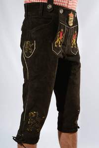 2025 Bavarian Oktoberfest kneebundhose แบบดั้งเดิมของผู้ชายเยอรมันที่มีน้ำหนักเบาคุณภาพสูงหนังนิ่มปักลายระบายอากาศได้ - Product Image 4