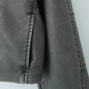 Chaqueta de Motociclista de Cuero Sintético con Efecto Desgastado, Diseño Premium 2026, Primavera-Verano, Shorts para Mujer - Product Image 2