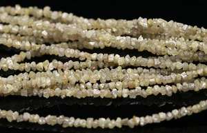 Hebras de cuentas en forma de pepita sin cortar de diamante amarillo Natural, cuentas de diamantes amarillos sueltos de 2,5-3mm para la fabricación de joyas, venta al por mayor, tasa a granel - Product Image 4