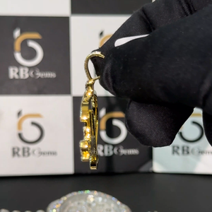 จี้เพชรโมอิสซาไนต์ทรงเหลี่ยมแบบฝังขอบ ชุบทองคำขาว 925 แท้ พร้อมใบรับรอง IGI สำหรับงานปาร์ตี้ - Product Image 4