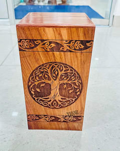 <b>Wooden</b> Urns for Human Ashes Cremation Urns <b>Wooden</b> Box Funeral Tree of Life Urn Handcrafted Rosewood <b>Borders</b> Engraving - Product Image 6