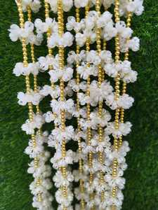 Guirnaldas de flores artificiales de jazmín y rosa para decoración del hogar, templo, boda y eventos-Mogra Bell String Floral Decor - Product Image 2