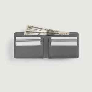 Portefeuille en cuir véritable pour homme personnalisé populaire Protection contre le blocage RFID Doublure en polyester imperméable Fermeture à glissière Portefeuille en cuir pour homme - Product Image 5