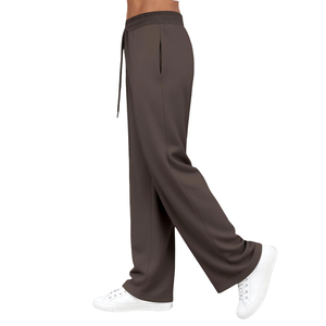 Vêtements d'extérieur Pantalons de survêtement amples respirants à cordon de serrage à la taille Look décontracté Look élégant Logo personnalisé à la mode pour femmes - Product Image 6