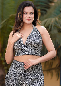 New Arrival 2024 Vacation Smocking Fashion Women's Wear Cotton Printed Two <b>Set</b> Summer Designer Backless Dress - Product Image 3