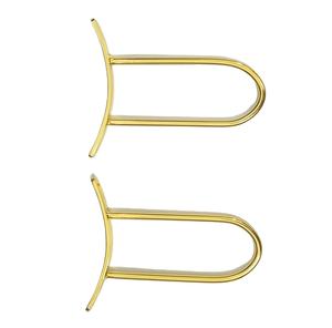 Poignées d'armoire modernes en métal doré en forme de U Boutons de tiroir minimalistes élégants pour meubles de garde-robe de cuisine - Product Image 1