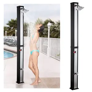 KANGRUN UV-beständig Große Kapazität 40L quadratisch gebürstet Nickel 304SS PVC Body Shower Solar für Pools Schwimmen