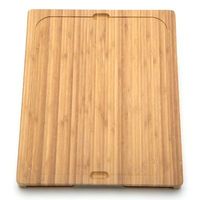 Planche à découper multifonctionnelle en bambou de luxe, écologique, durable, antibactérienne, à grain transversal, qui protège