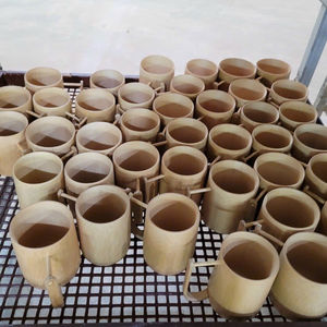 HOT PRODUCT 2024 - <b>BAMBOO</b> <b>CUP</b> WITH LID CUSTOMIZABLE FROM VIETNAM - Product Image 1