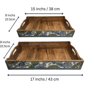 Plateau de service en bois personnalisé avec art incroyable pour une utilisation quotidienne à la maison ou au bureau. - Product Image 3