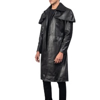 Veste d'automne pour homme 100% cuir véritable, col montant, à capuche, tissée, enduite, respirante, coupe-vent, qualité supérieure, modèle 2026