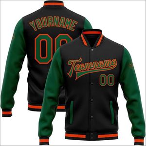 2024 veste universitaire personnalisée pour hommes et femmes nouveau Design rouge noir Bomber brodé nom numéro Logo veste de Baseball décontractée - Product Image 2