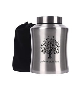 Urnas de árbol de la vida para cenizas humanas-Urnas de cremación para adultos para entierro funerario o en el hogar-Cruz (160 pulgadas cúbicas originales (árbol) - Product Image 1