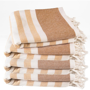 Fouta Hammam de luxe serviette en coton turc tissé à la main enveloppement de bain léger absorbant séchage rapide Spa plage couverture pique-nique jeter - Product Image 1