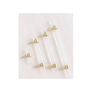 Poignée en acrylique accessoires de quincaillerie poignée multifonction couleur or salle de bain porte trempée et poignée de cuisine - Product Image 1