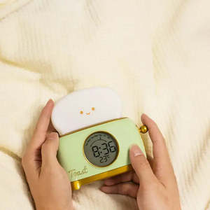 Modern Design LED <b>Digital</b> Alarm <b>Clock</b> in the Shape of a Toaster Plastic Material with Calendar Feature and Projection Function - Product Image 4