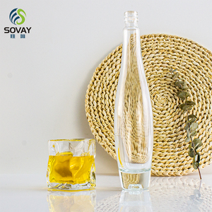 Nhà Máy Giá rõ ràng trong suốt 550ml rượu vang chai thủy tinh cho rượu sâm banh/Whisky/Vodka/rượu tùy biến Logo - Product Image 2