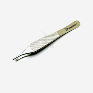 Fórceps dentales de microcirugía Manual Adson Brown, instrumentos de tejido de acero inoxidable, base para procedimientos dentales quirúrgicos oculares - Product Image 4