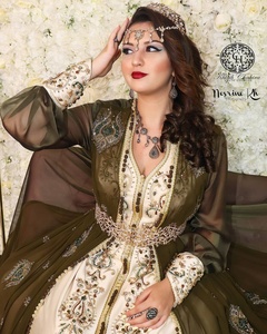 2025 2026 recién llegado caftán marroquí vestidos musulmanes tradicionales ropa de estilo informal y accesorios de tela de gasa de seda - Product Image 4