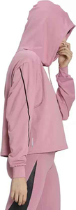 Sudadera con capucha de algodón de gran tamaño para mujer, Top corto con estampado personalizado bordado, estilo Vintage, entrenamiento al aire libre para invierno - Product Image 2